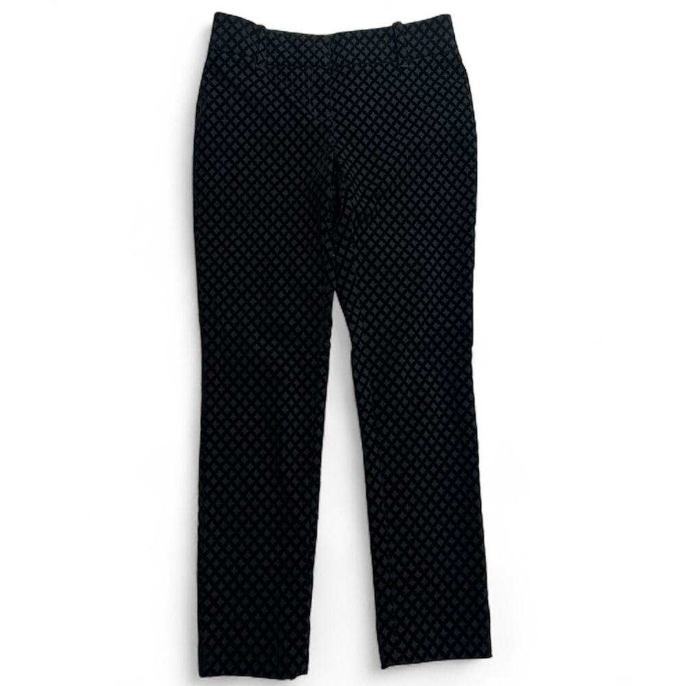 White House Black Market Black Velvet Skinny Ankle Dress Pants Women’s Size 2